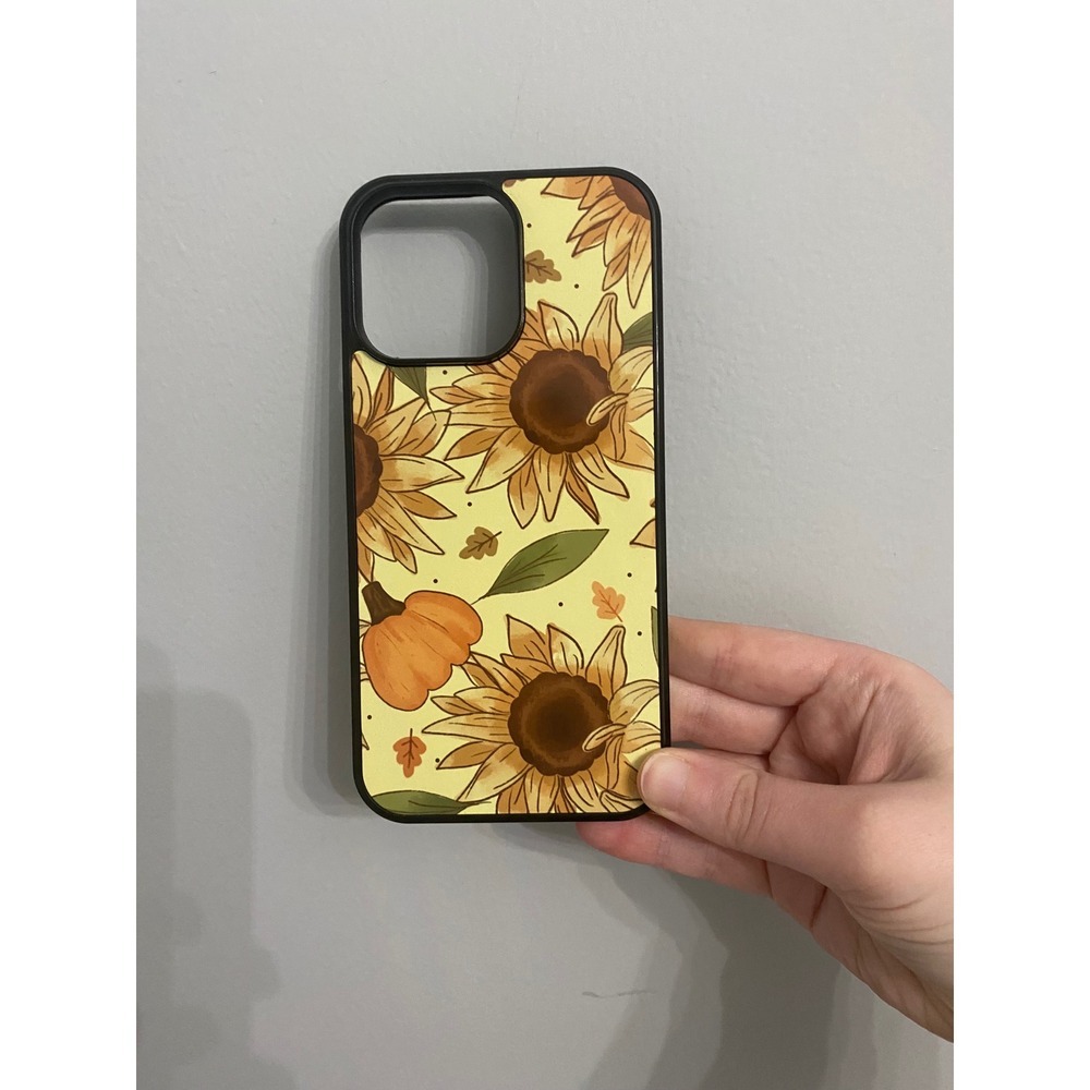 Sunflower Pumpkin iPhone 14 Pro Max Case Unisex Yellow Fall Autumn Floral Cover